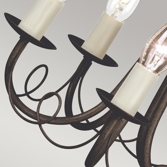 Полилей Minster 5xE14 Black Gold Patina Elstead Lighting MN5-BLK-GOLD | Osvetlenieto.bg