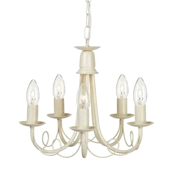 Полилей Minster 5xE14 Ivory Gold Patina Elstead Lighting MN5-IV-GOLD | Osvetlenieto.bg
