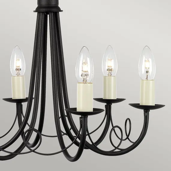Полилей Minster 6xE14 Black Elstead Lighting MN6-BLACK | Osvetlenieto.bg