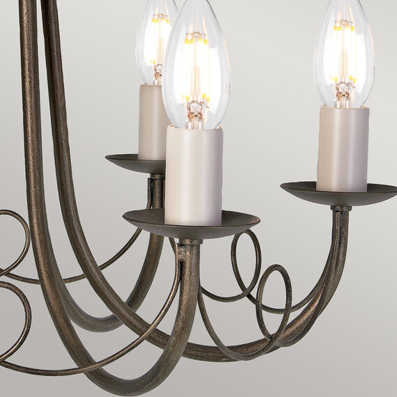 Полилей Minster 6xE14 Black Gold Patina Elstead Lighting MN6-BLK-GOLD | Osvetlenieto.bg
