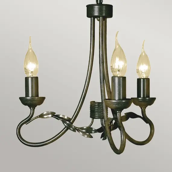 Полилей Olivia 3xE14 Black Gold Patina Elstead Lighting OV3-BLK-GOLD | Osvetlenieto.bg
