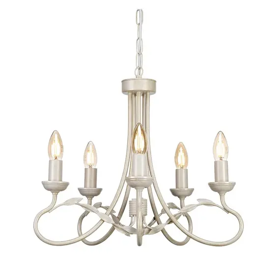 Полилей Olivia 5xE14 Ivory Gold Patina Elstead Lighting OV5-IVORY-GOLD | Osvetlenieto.bg