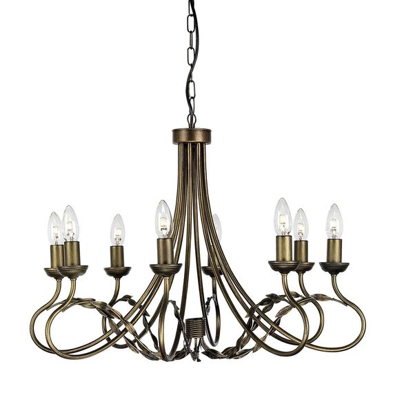 Полилей Olivia 8xE14 Black Gold Patina Elstead Lighting OV8-BLK-GOLD | Osvetlenieto.bg