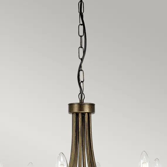 Полилей Olivia 8xE14 Black Gold Patina Elstead Lighting OV8-BLK-GOLD | Osvetlenieto.bg