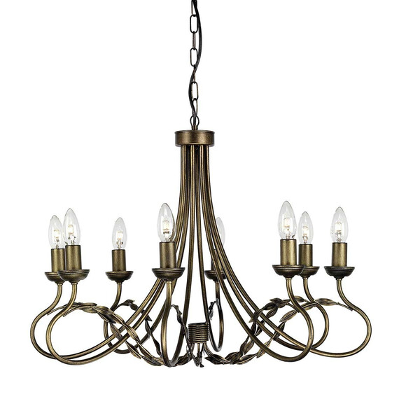 Полилей Olivia 8xE14 Black Gold Patina Elstead Lighting OV8-BLK-GOLD | Osvetlenieto.bg