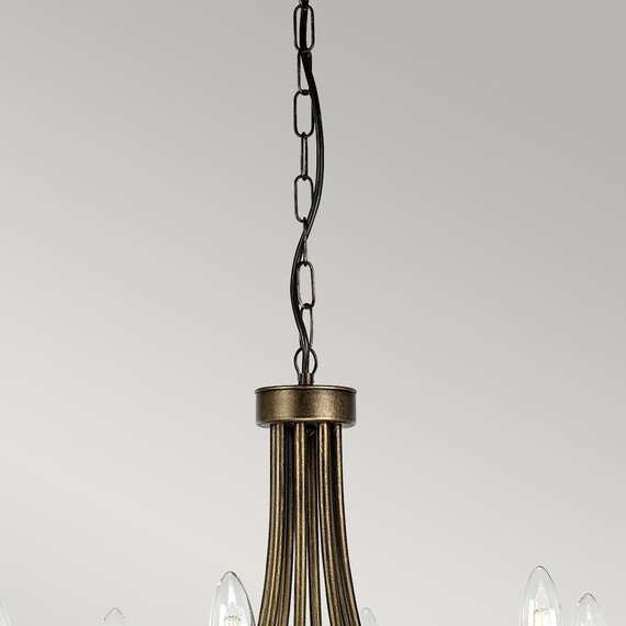 Полилей Olivia 8xE14 Black Gold Patina Elstead Lighting OV8-BLK-GOLD | Osvetlenieto.bg