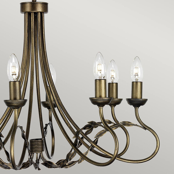 Полилей Olivia 8xE14 Black Gold Patina Elstead Lighting OV8-BLK-GOLD | Osvetlenieto.bg