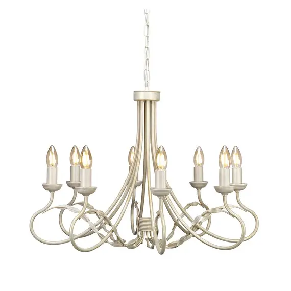 Полилей Olivia 8xE14 Ivory Gold Patina Elstead Lighting OV8-IVORY-GOLD | Osvetlenieto.bg