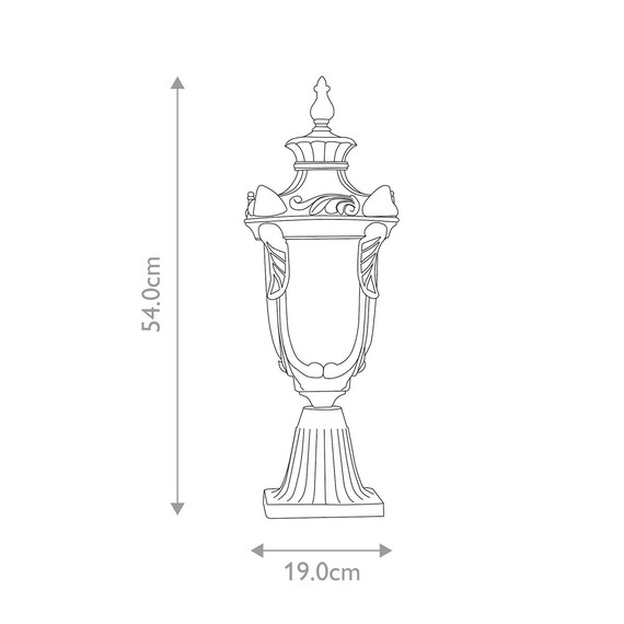 Стояща лампа Philadelphia 1xE27 Medium Pedestal Old Bronze Elstead Lighting PH3-M-OB | Osvetlenieto.bg