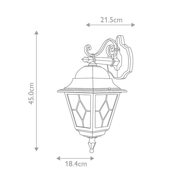 Външен аплик Norfolk 1xE27 Down Black Elstead Lighting NR2-BLK | Osvetlenieto.bg Външен аплик Norfolk 1xE27 Down Black Elstead Lighting NR2-BLK | Osvetlenieto.bg
