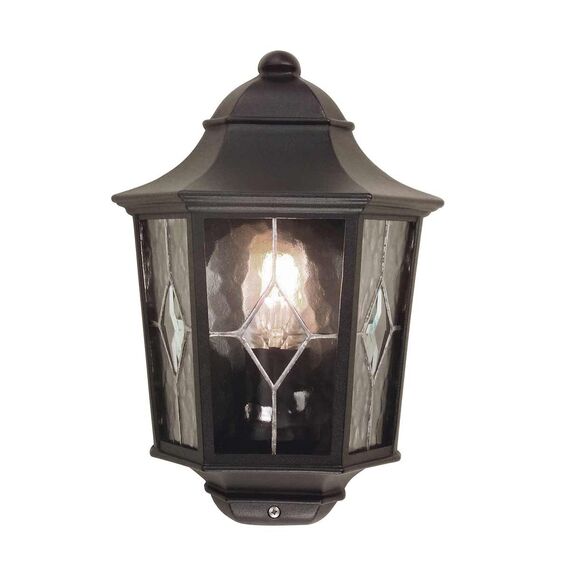 Външен аплик Norfolk 1xE27 Half Lantern Black Elstead Lighting NR7-2-BLK | Osvetlenieto.bg