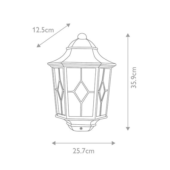 Външен аплик Norfolk 1xE27 Half Lantern Black Elstead Lighting NR7-2-BLK | Osvetlenieto.bg Външен аплик Norfolk 1xE27 Half Lantern Black Elstead Lighting NR7-2-BLK | Osvetlenieto.bg