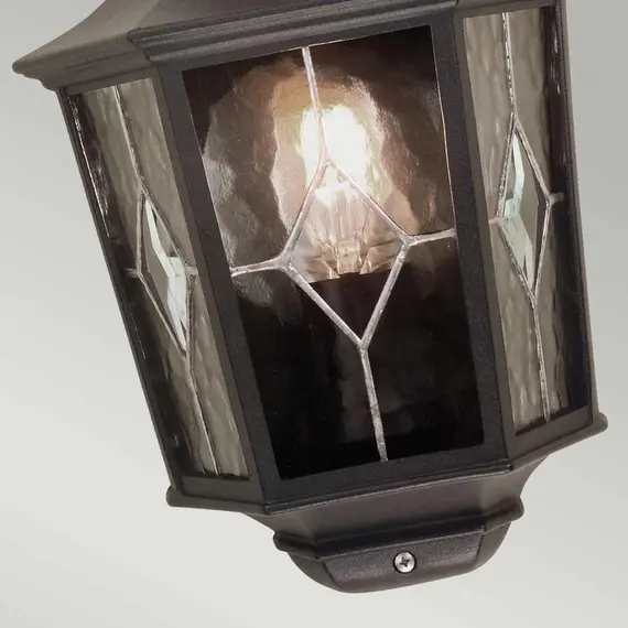Външен аплик Norfolk 1xE27 Half Lantern Black Elstead Lighting NR7-2-BLK | Osvetlenieto.bg