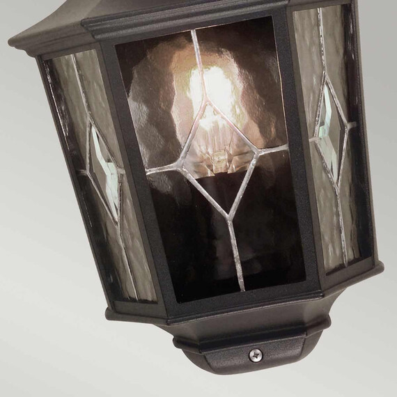 Външен аплик Norfolk 1xE27 Half Lantern Black Elstead Lighting NR7-2-BLK | Osvetlenieto.bg