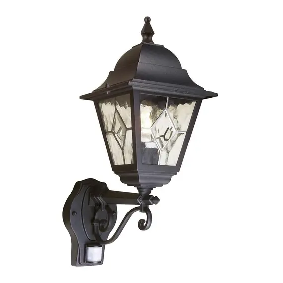Външен аплик Norfolk 1xE27 Up PIR Black Elstead Lighting NR1-PIR-BLACK | Osvetlenieto.bg