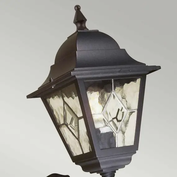 Външен аплик Norfolk 1xE27 Up PIR Black Elstead Lighting NR1-PIR-BLACK | Osvetlenieto.bg