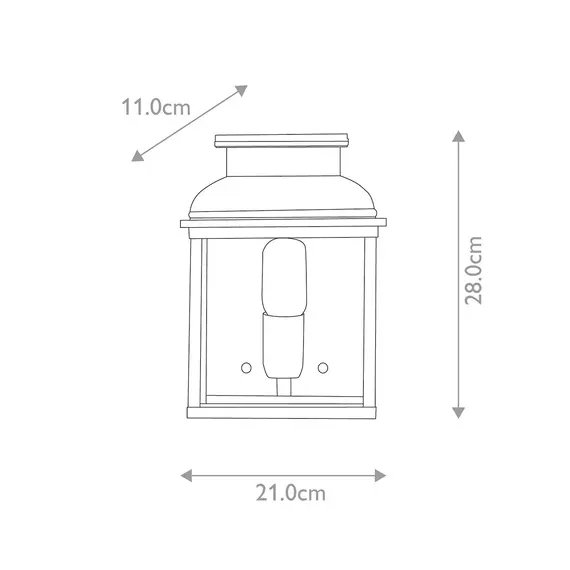 Външен аплик Old Bailey 1xE27 Aged Brass Elstead Lighting OLD-BAILEY-BR | Osvetlenieto.bg
