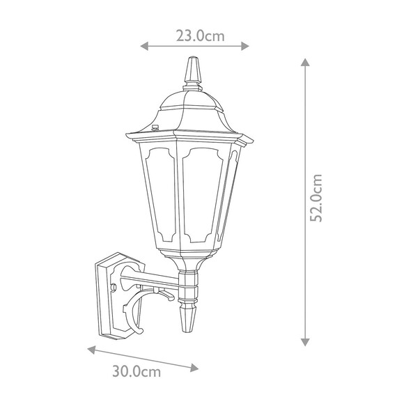Външен аплик Parish 1xE27 Up Black Elstead Lighting PR1-BLACK | Osvetlenieto.bg
