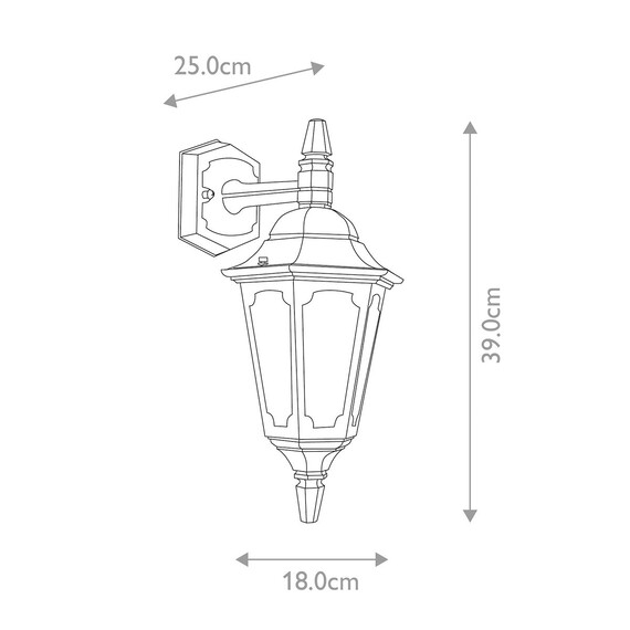 Външен аплик Parish Mini 1xE27 Down Black Elstead Lighting PRM2-BLACK | Osvetlenieto.bg