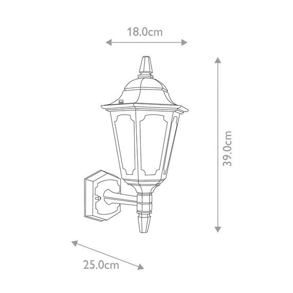 Външен аплик Parish Mini 1xE27 Up Black Elstead Lighting PRM1-BLACK | Osvetlenieto.bg