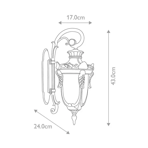 Външен аплик Philadelphia 1xE27 Small Down Old Bronze Elstead Lighting PH2-S-OB | Osvetlenieto.bg
