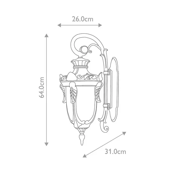 Външен аплик Philadelphia 3xE14 Large Down Old Bronze Elstead Lighting PH2-L-OB | Osvetlenieto.bg