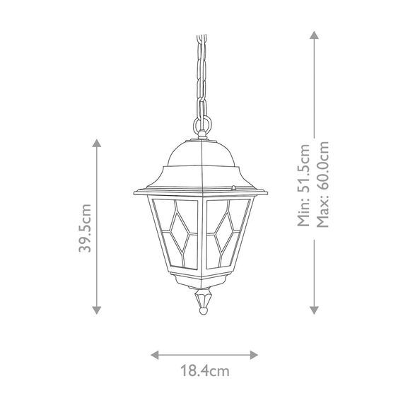 Външна висяща лампа Norfolk 1xE27 Black Elstead Lighting NR9-BLK | Osvetlenieto.bg Външна висяща лампа Norfolk 1xE27 Black Elstead Lighting NR9-BLK | Osvetlenieto.bg