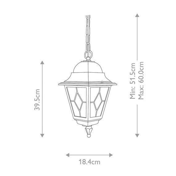 Външна висяща лампа Norfolk 1xE27 Black Elstead Lighting NR9-BLK | Osvetlenieto.bg