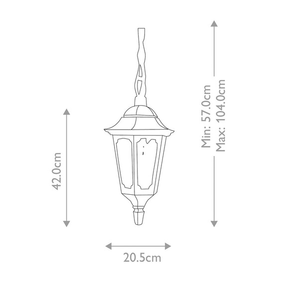 Външна висяща лампа Parish 1xE27 Black Elstead Lighting PR9-BLACK | Osvetlenieto.bg