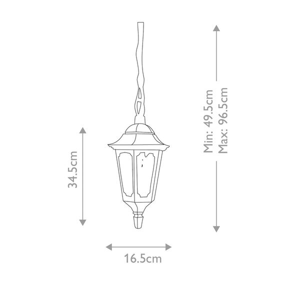 Външна висяща лампа Parish Mini 1xE27 Black Elstead Lighting PRM9-BLACK | Osvetlenieto.bg