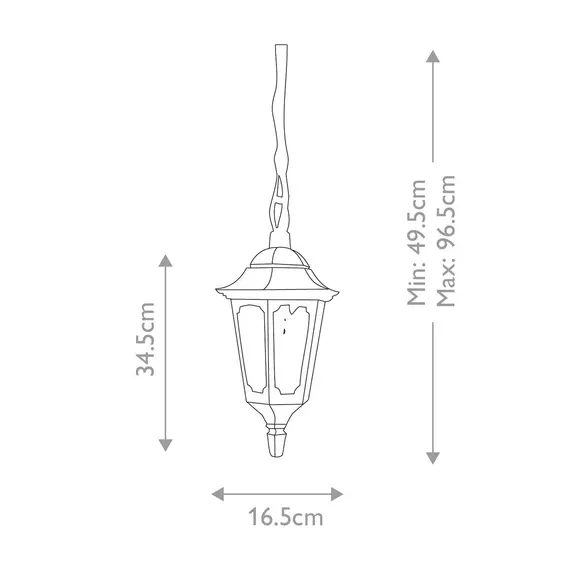 Външна висяща лампа Parish Mini 1xE27 Black Elstead Lighting PRM9-BLACK | Osvetlenieto.bg