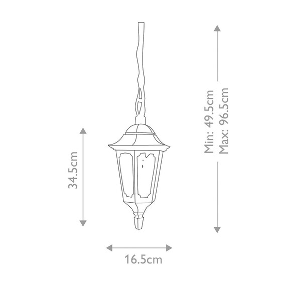 Външна висяща лампа Parish Mini 1xE27 Black Elstead Lighting PRM9-BLACK | Osvetlenieto.bg