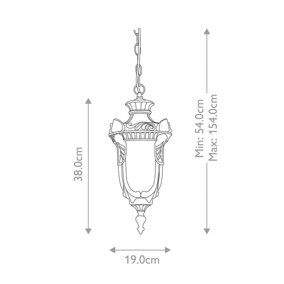 Външна висяща лампа Philadelphia 1xE27 Medium Old Bronze Elstead Lighting PH8-M-OB | Osvetlenieto.bg