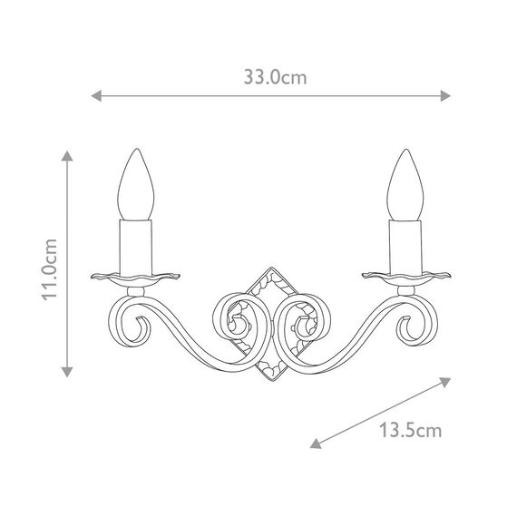 Аплик Rectory 2xE14 Wall Black Elstead Lighting RY2A-BLACK | Osvetlenieto.bg