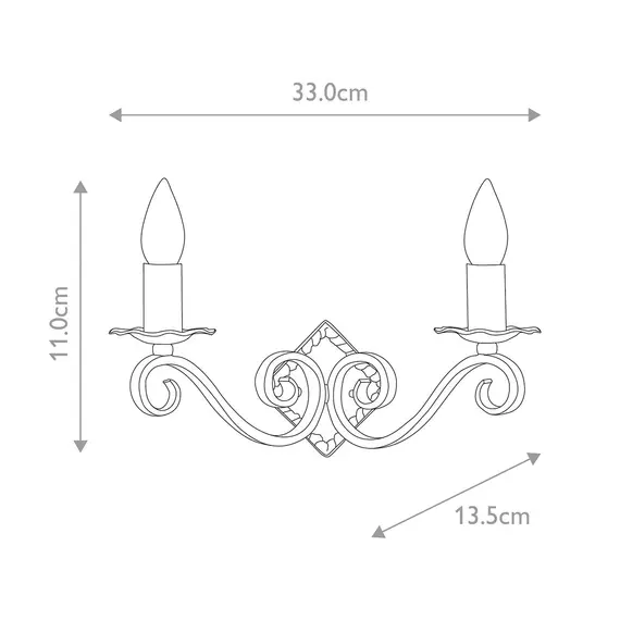Аплик Rectory 2xE14 Wall Black Elstead Lighting RY2A-BLACK | Osvetlenieto.bg