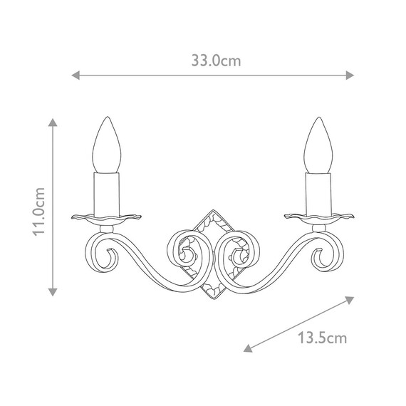 Аплик Rectory 2xE14 Wall Black Elstead Lighting RY2A-BLACK | Osvetlenieto.bg