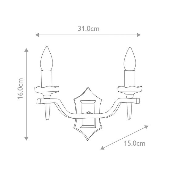 Аплик Rectory 2xE14 Wall Black Elstead Lighting RY2B-BLACK | Osvetlenieto.bg