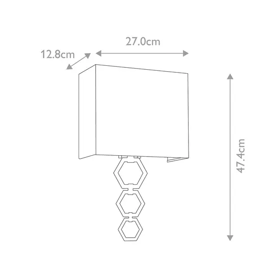 Аплик Ria Medium 1xE27 Aged Brass Elstead Lighting RIA-MEDIUM-AB | Osvetlenieto.bg