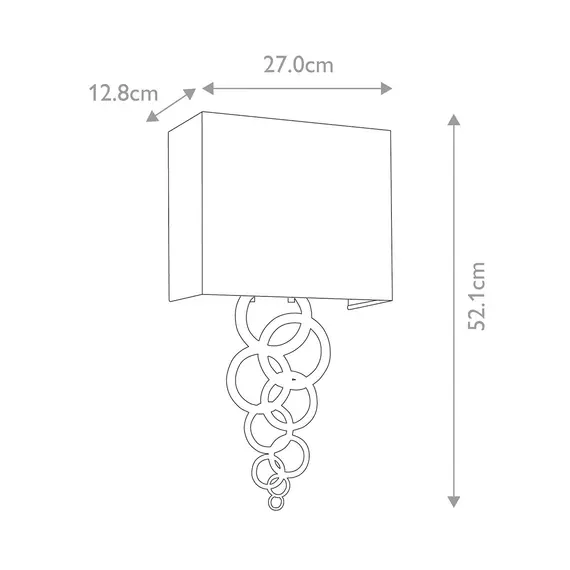Аплик Rosa Medium 1xE27 Aged Brass Elstead Lighting ROSA-MEDIUM-AB | Osvetlenieto.bg