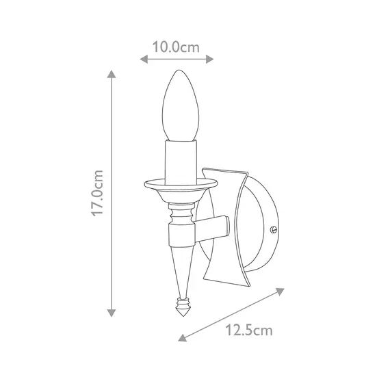 Аплик Saxon 1xE14 Black Elstead Lighting SAX1-BLK | Osvetlenieto.bg