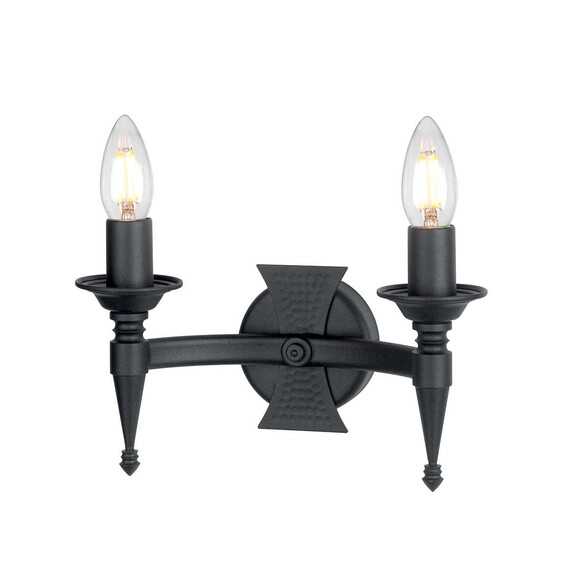 Аплик Saxon 2xE14 Black Elstead Lighting SAX2-BLK | Osvetlenieto.bg