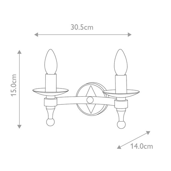 Аплик Warwick 2xE14 Graphite Black Elstead Lighting WR2-GRAPHITE | Osvetlenieto.bg Аплик Warwick 2xE14 Graphite Black Elstead Lighting WR2-GRAPHITE | Osvetlenieto.bg