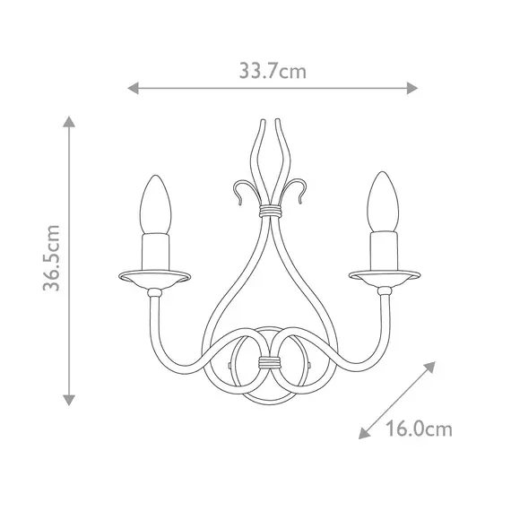Аплик Windermere 2xE14 Rust Gold Elstead Lighting WM2 | Osvetlenieto.bg
