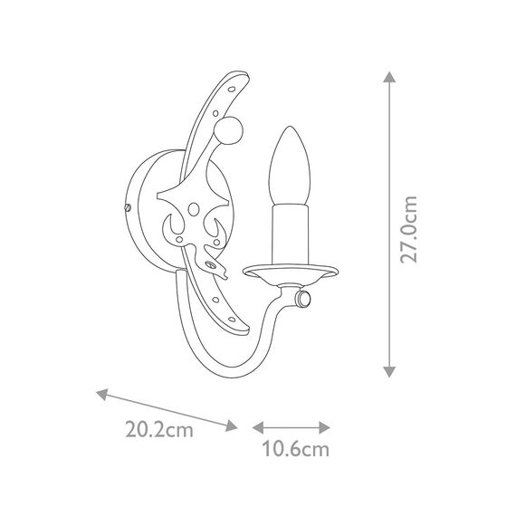 Аплик Windsor 1xE14 Graphite Elstead Lighting WINDSOR1-GR | Osvetlenieto.bg
