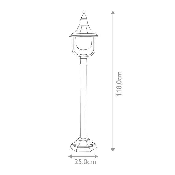 Градински стълб Shannon 1xE27 Pillar Black Elstead Lighting SHANNON-PILLAR | Osvetlenieto.bg
