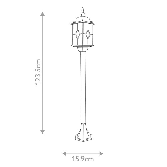 Градински стълб Wexford 1xE27 Black Silver Elstead Lighting WX4 | Osvetlenieto.bg