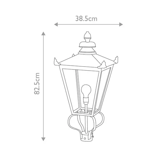 Градински стълб Wilmslow 1xE27 Lantern Head Only Black Elstead Lighting WSLL1-BLACK | Osvetlenieto.bg