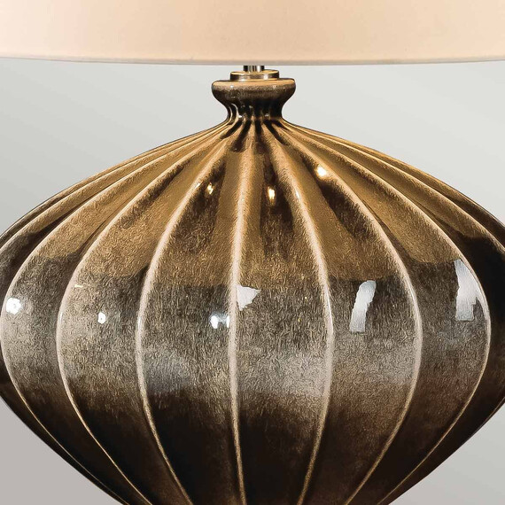 Настолна лампа Rib Pumpkin 1xE27 Brown and Black Elstead Lighting RIB-PUMPKIN-TL | Osvetlenieto.bg