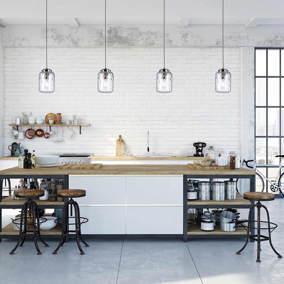 Пендел Sola 1xE27 Polished Nickel Clear Glass Elstead Lighting SOLA-P | Osvetlenieto.bg