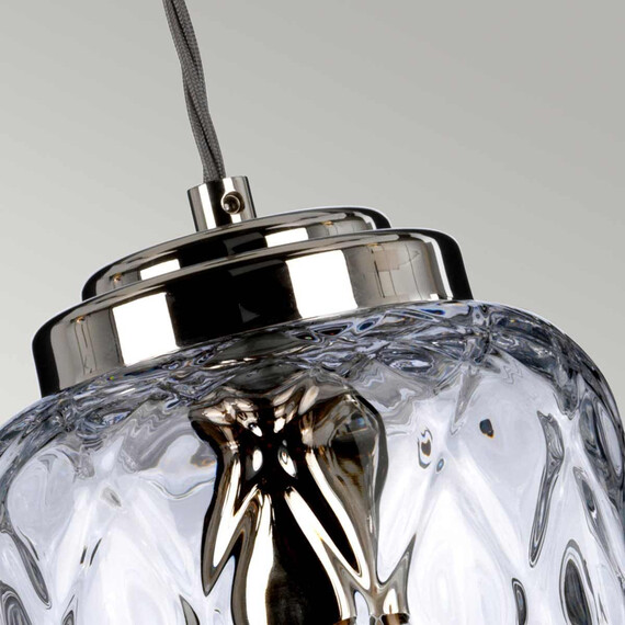 Пендел Sola 1xE27 Polished Nickel Clear Glass Elstead Lighting SOLA-P | Osvetlenieto.bg